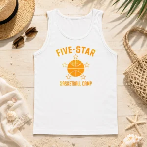 Good Distressed Five Star Basketball Camp Youth Sports Tank Top