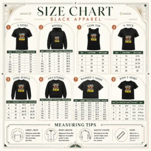 Size chart for Premium I Am In Constant Physical Pain Retro Floral with measurements in inches and cm to help choose the right fit
