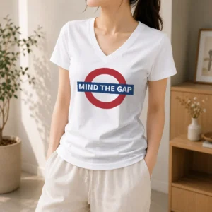 Nice Mind The Gap London Underground Sign Tube V-Neck Shirt