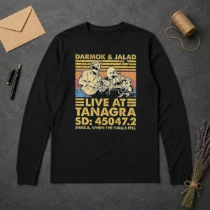 Premium Hot Vintage Darmok And Jalad Live At Tanagra Shaka When The Walls Fell Long Sleeve Shirt