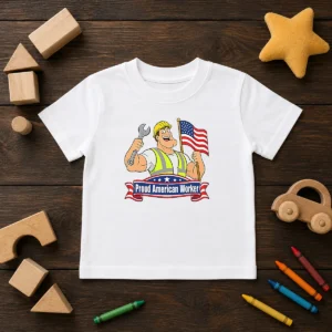 Official Labour Day Celebration Proud American Kids T-Shirt