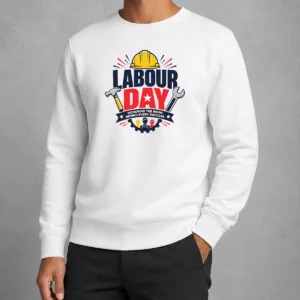 Official Pretty Labour Day Honoring Work Hard Hat Tools Workers Sweater