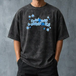 Pretty Original Hunter Roady Map To University Washed T-Shirt
