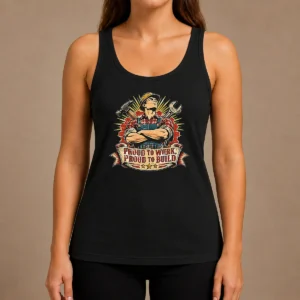 Premium Pretty Vintage Labour Day Proud Worker Graphic Tank Top