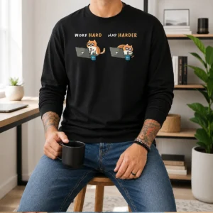 Hot Awesome Work Hard Nap Harder Long Sleeve Shirt