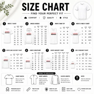 Size chart for Official Ketamine Train Parody Logo with measurements in inches and cm to help choose the right fit