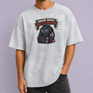 Top Hot Back To School Squad Goals Streetwear Washed T-Shirt