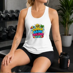Pretty Cartoon Summer Bank Holiday Beach Ball Watermelon Tank Top
