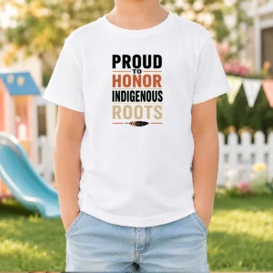 Pretty Indigenous Peoples Day Pride Minimalist Kids T-Shirt