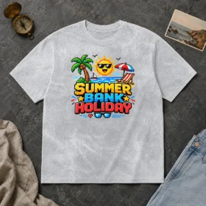 Pretty Nice Pixel Art Summer Bank Holiday Beach Retro Game Washed T-Shirt