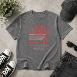 Official Ready Steadygo Run Club Running Washed T-Shirt