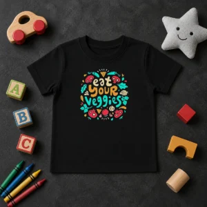 Premium Hot Eat Your Veggies Healthy Eating Vegetables Kids T-Shirt