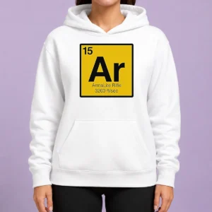 Premium Pretty Armalite Rifle 15 Periodic Table Style AR 15 Hoodie