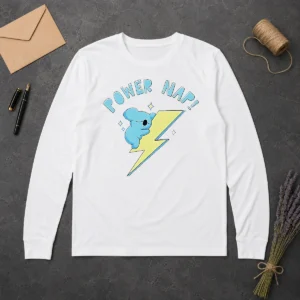 Awesome Hot Koya BT21 Power Nap Lightning Bolt Sleeping Long Sleeve Shirt