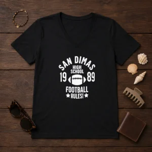 Official Brandon Walker San Dimas High School 1989 Football Rules V-Neck Shirt