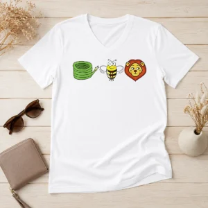 Awesome Nice Hose Bee Lion Funny V-Neck Shirt