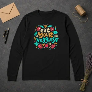 Premium Hot Eat Your Veggies Healthy Eating Vegetables Long Sleeve Shirt