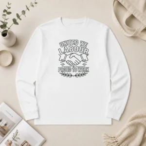 Good Awesome Labour Day Unity Line Art Shirt For Proud Workers Long Sleeve Shirt