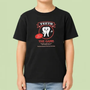 Official Teeth The Game Pliers Included Horror Movie Parody Kids T-Shirt
