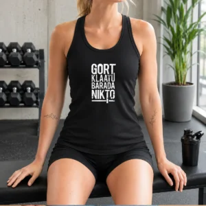 Nice Gort Klaatu Barada Nikto Geek Tank Top