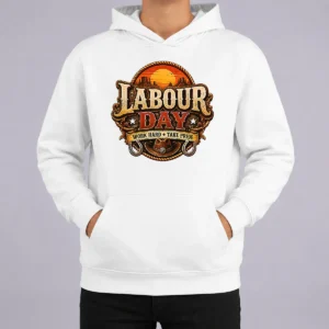 Nice Hot Western Labour Day Work Hard Take Pride Cowboy Hoodie