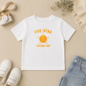 Good Distressed Five Star Basketball Camp Youth Sports Kids T-Shirt