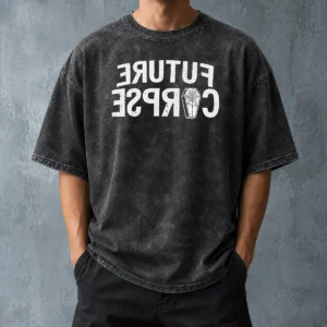 Hot Original Distressed Future Corpse With Coffin Washed T-Shirt