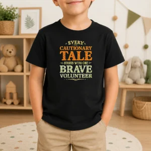 Hot Pretty Every Cautionary Tale Starts With One Brave Volunteer Kids T-Shirt