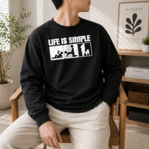 Premium Life Is Simple Drinking Dog Funny Beer Patrol Police K9 Long Sleeve Shirt