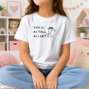 Official This Is As Tall As I Get Cartoon Dog Humor Kids T-Shirt