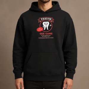 Official Teeth The Game Pliers Included Horror Movie Parody Hoodie