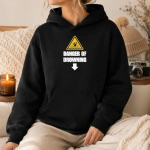 Pretty Danger Of Drowning Symbol Sign Water Safety Alert Warning Hoodie