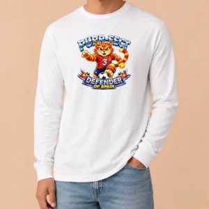 Pretty Premium Spain Soccer Cat Meme Purr Fect Defender YK Long Sleeve Shirt