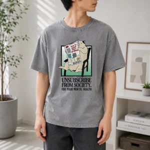 Pretty Cat Unsubscribe From Society How To Avoid Life S Problems How To Disassociate Washed T-Shirt