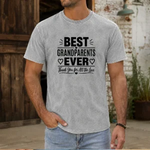 Top Grandparents Day Best Grandparents Ever Minimalist Washed T-Shirt