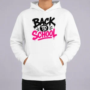 Good Pretty Brush Script Back To School Yellow Outline Hoodie