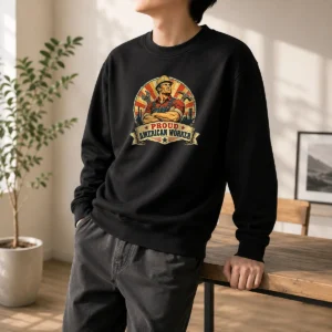 Pretty Labour Day Proud American Worker Vintage Sweater
