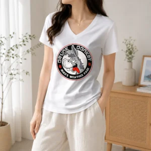 Premium Drunk Donkey Mike'S Weather Page V-Neck Shirt