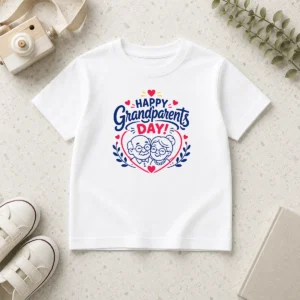 Awesome Happy Grandparents Day Heart Wreath Line Art Shirt - Image 9