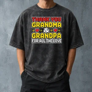 Nice Grandparents Day Appreciation Gift Family Love Washed T-Shirt