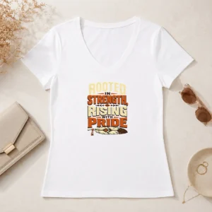 Perfect Good Indigenous Peoples Day Pride Typography V-Neck Shirt