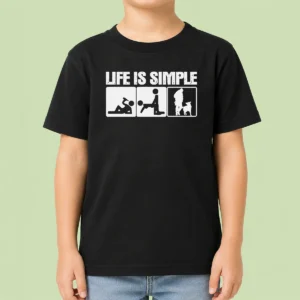 Nice Good Life Is Simple Drinking Dog Funny Beer Patrol Police K9 Kids T-Shirt