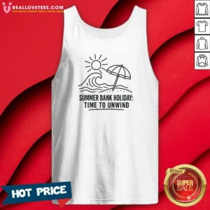 Funny Summer Bank Holiday Relaxation Line Art Tank Top