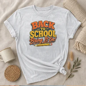 Happy Pretty Back To School Vintage Typography For Proud Students Washed T-Shirt