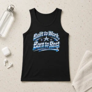 Nice Hot Born To Rest Labour Day Retro Work Ethic Tank Top