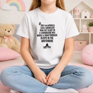 Good Only In America Can A Homeless War Veteran Sleep In Cardboard Box Kids T-Shirt