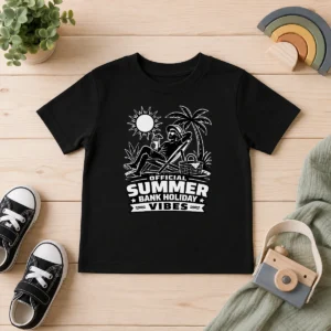 Hot Pretty Summer Bank Holiday Vibes Silhouette Kids T-Shirt