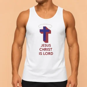 Hot Pretty Jesus Christ Is Lord Cross Christian Religious Tank Top