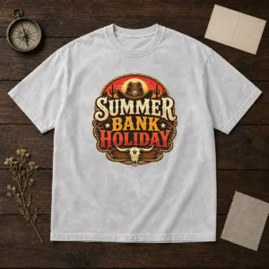 Good Western Cowboy Summer Bank Holiday Bull Skull Desert Washed T-Shirt