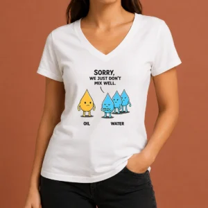 Premium Original Sorry We Just Don'T Mix Well Geek V-Neck Shirt